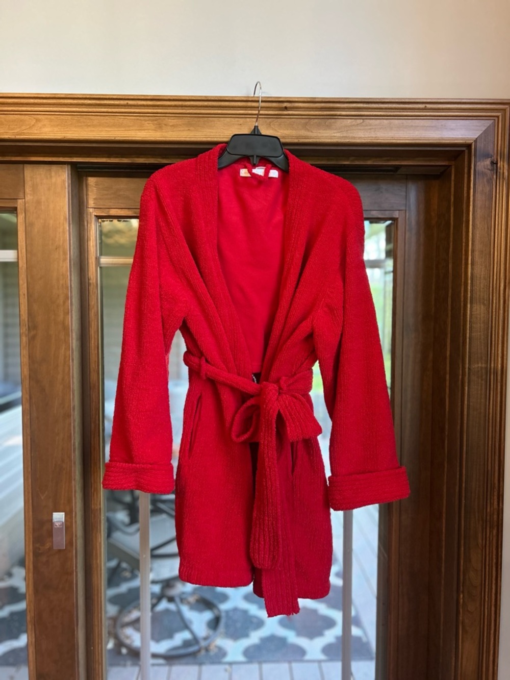 Victoria's Secret Bright Red Cozy Robe with Belt